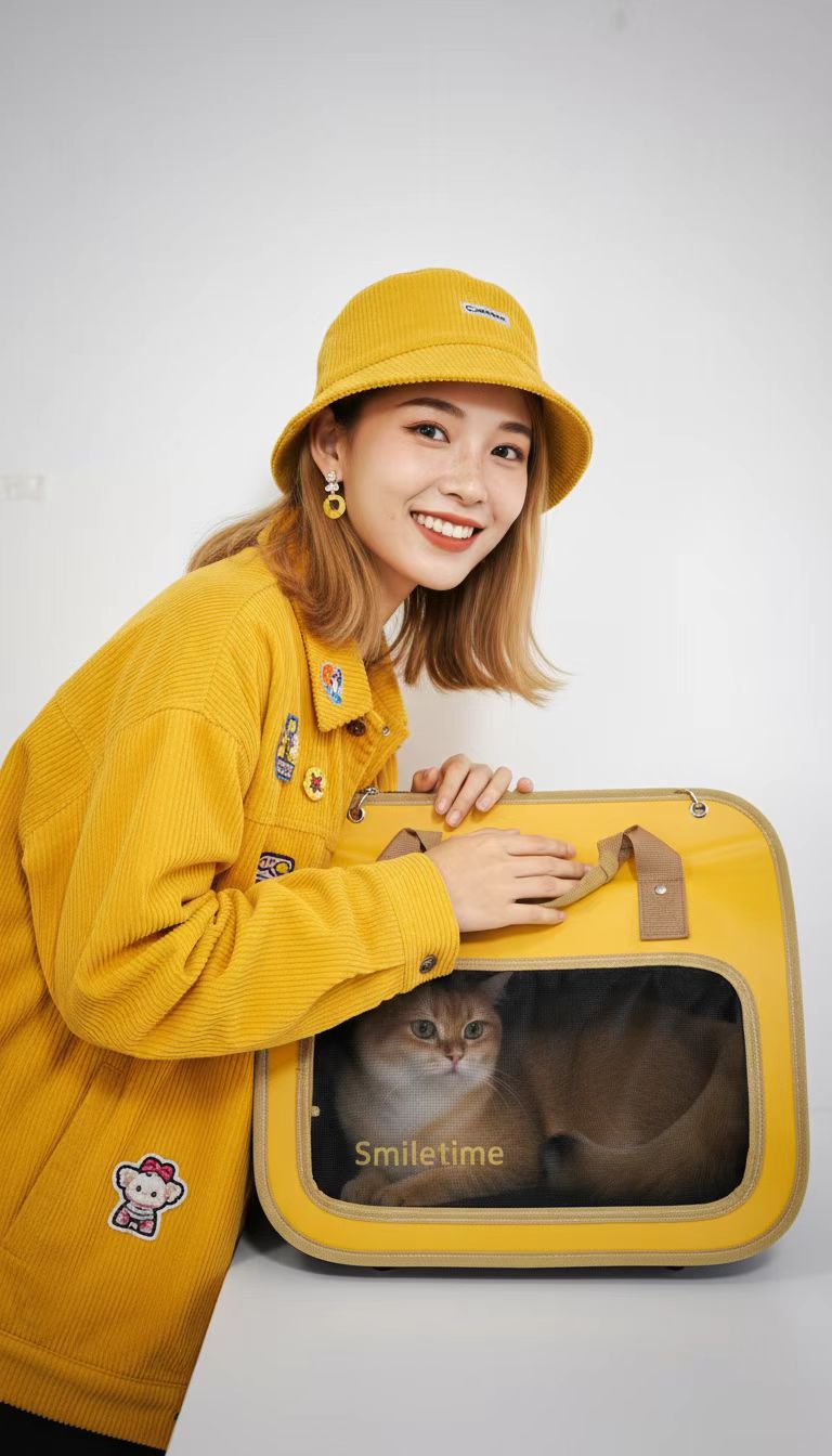 Luxury PU Leather Pet Carrier Bag for Cats & Small Dogs | Breathable Travel Tote with Large Window, Spacious Storage & Safety Design