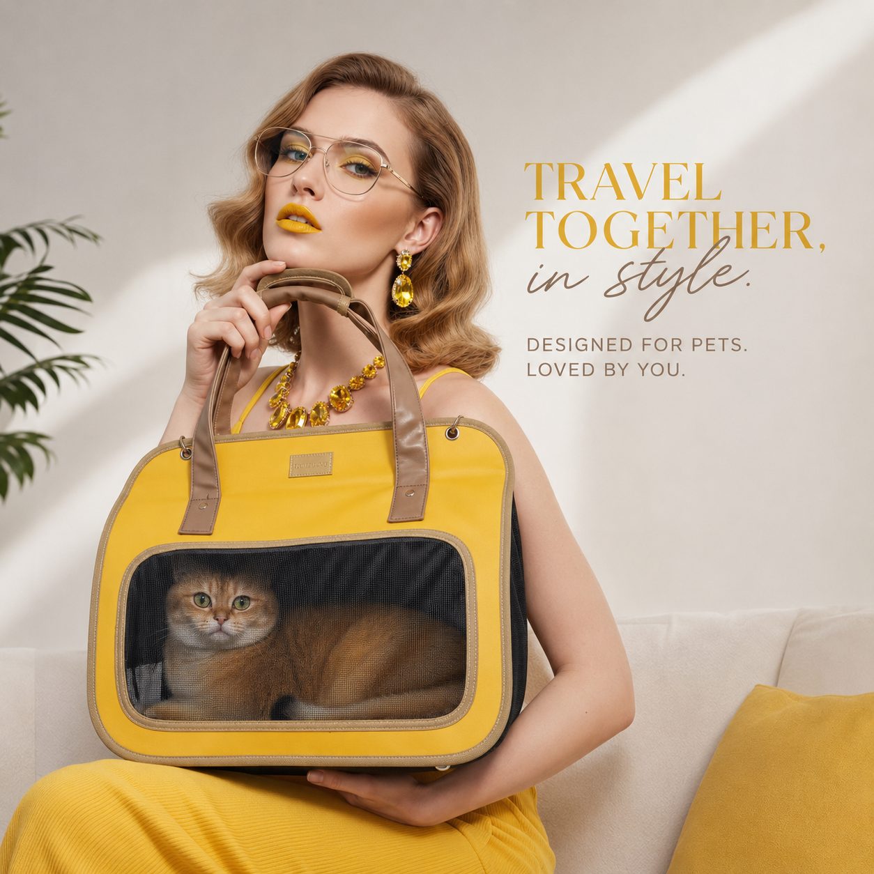 Luxury PU Leather Pet Carrier Bag for Cats & Small Dogs | Breathable Travel Tote with Large Window, Spacious Storage & Safety Design