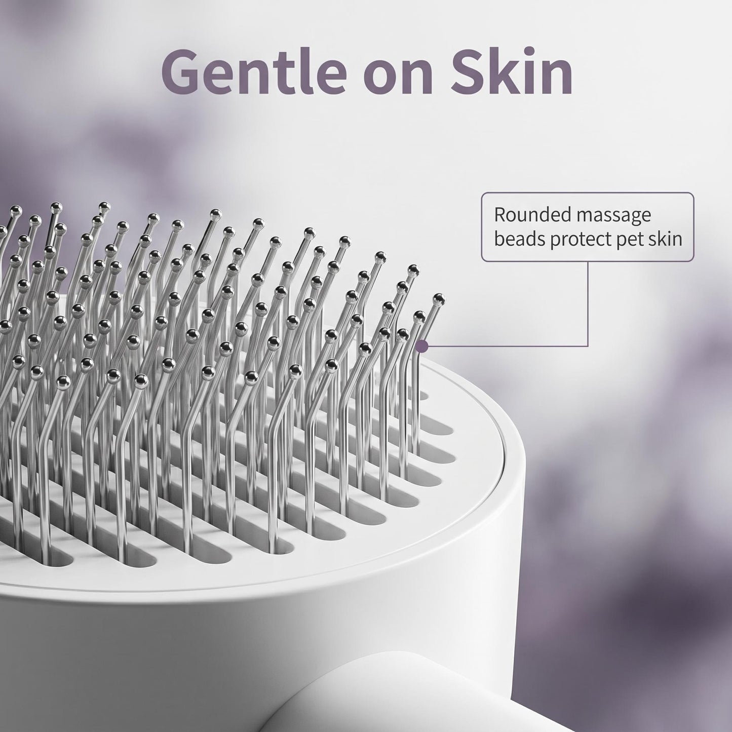 Gentle Self-Clean Grooming Brush for Long & Short Hair Dogs Cats