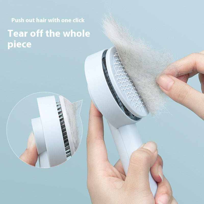 Self-Cleaning Pet Hair Brush for Dogs & Cats