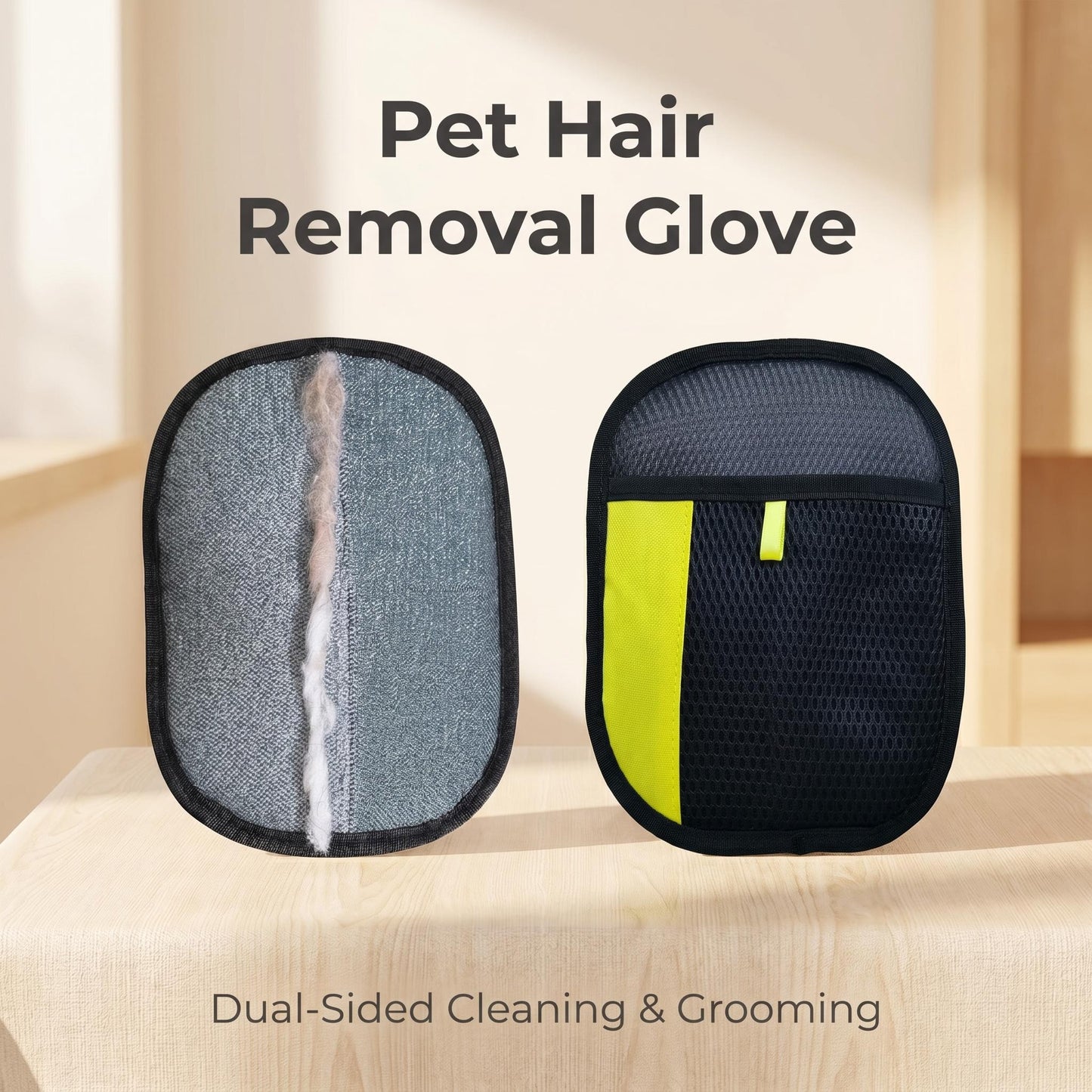 Static Pet Hair Remover Glove, Reusable Cleaning Mitt for Couch, Bedding, Clothing and Household Surfaces