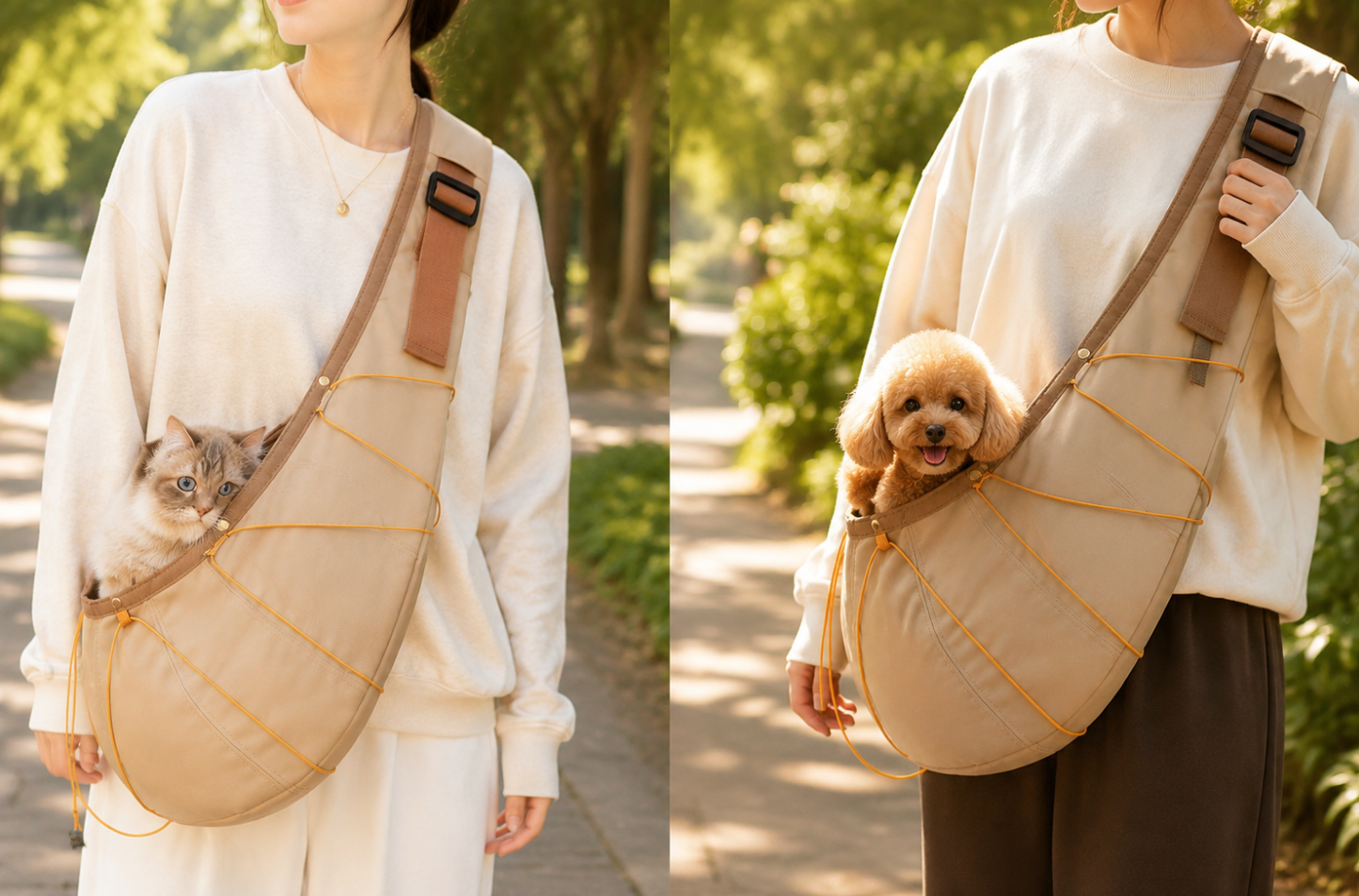 Premium Crossbody Cat Carrier Bag | Lightweight Breathable Pet Sling Bag for Cats & Small Dogs Travel