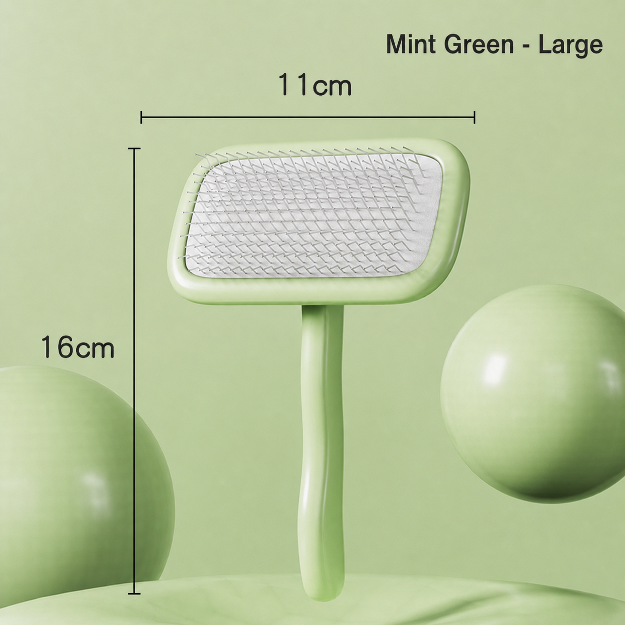 Premium Self-Cleaning Pet Grooming Brush | 135° Angled Stainless Steel Pins for Dogs & Cats | Gentle Deshedding & Coat Care Tool