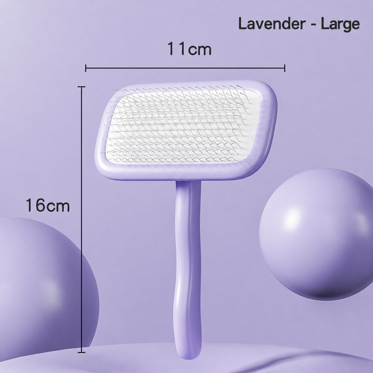 Premium Self-Cleaning Pet Grooming Brush | 135° Angled Stainless Steel Pins for Dogs & Cats | Gentle Deshedding & Coat Care Tool